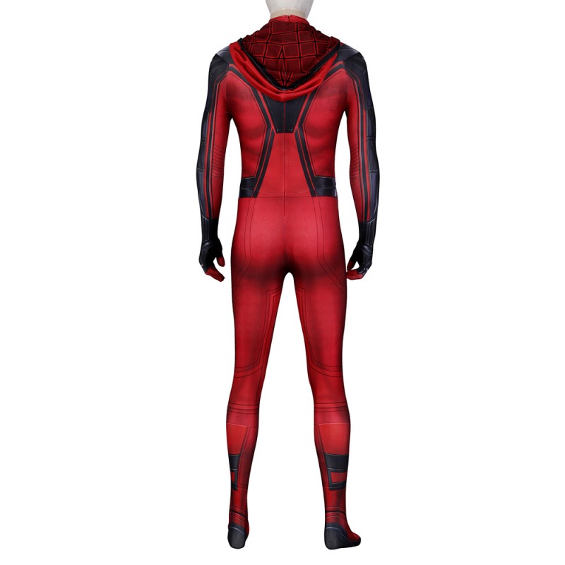Miles Morales PS5 Crimson Cowl Suit Spider-Man Cosplay Costumes