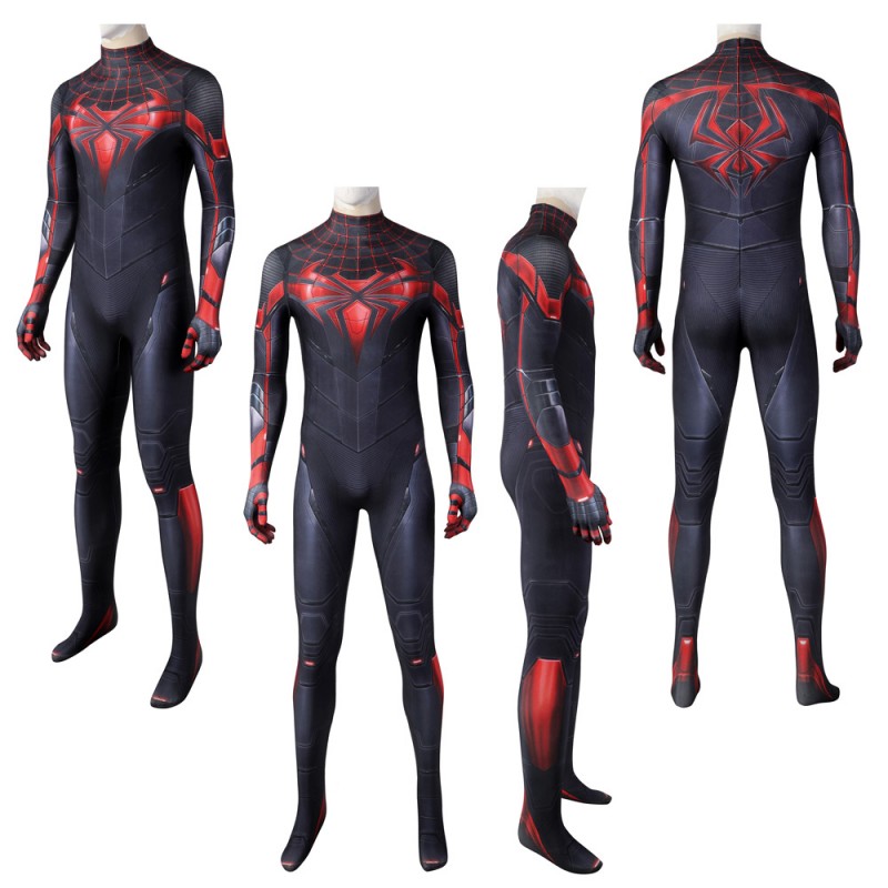 Spider-Man PS5 Miles Morales Cosplay Costumes Advanced Tech Halloween Suit