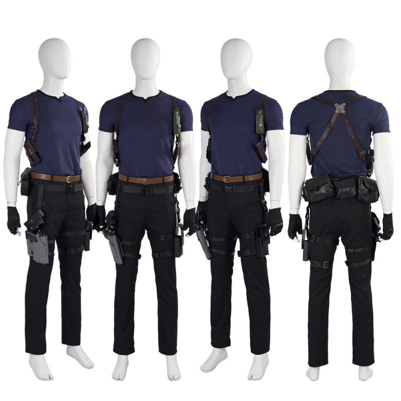 Resident Evil 4 Remake Cosplay Costumes Leon S Kennedy Halloween Suit