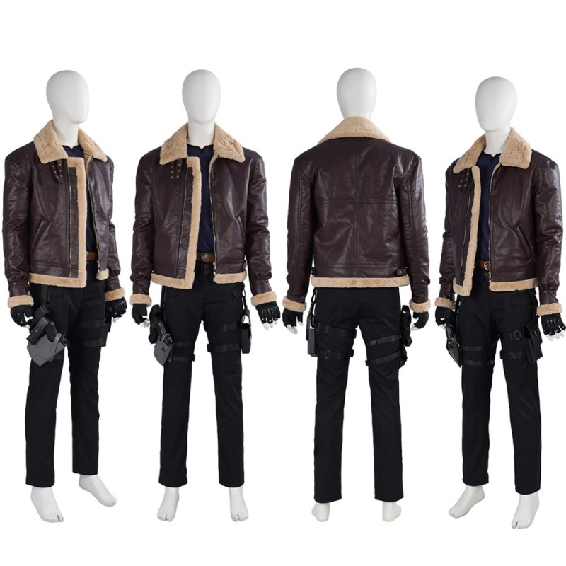 Resident Evil 4 Remake Cosplay Costumes Leon S Kennedy Halloween Suit