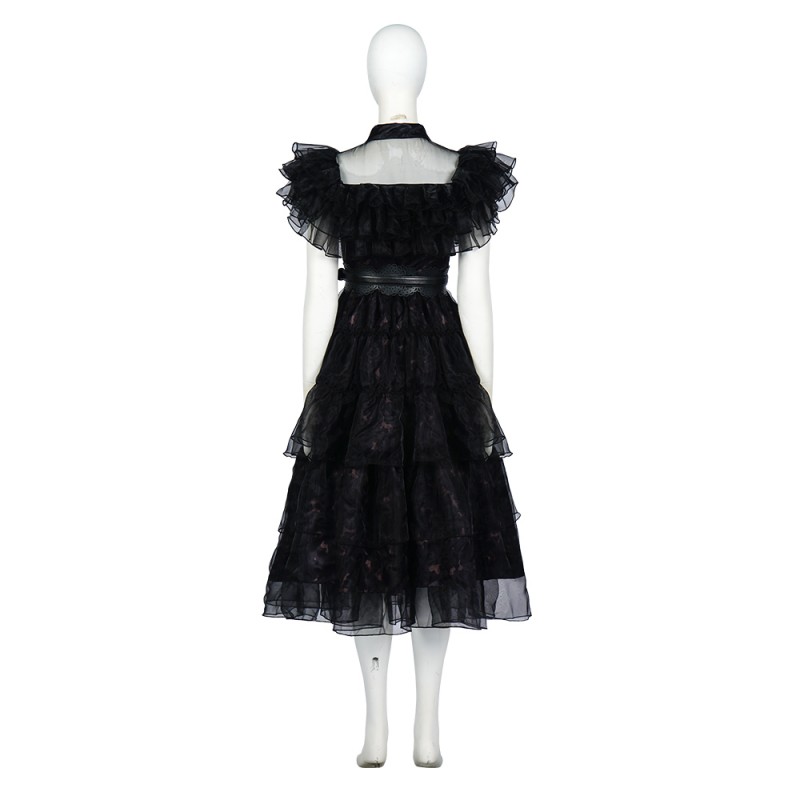 The Addams Family Cosplay Suit Wednesday Addams Black Dress Cosplay Costumes
