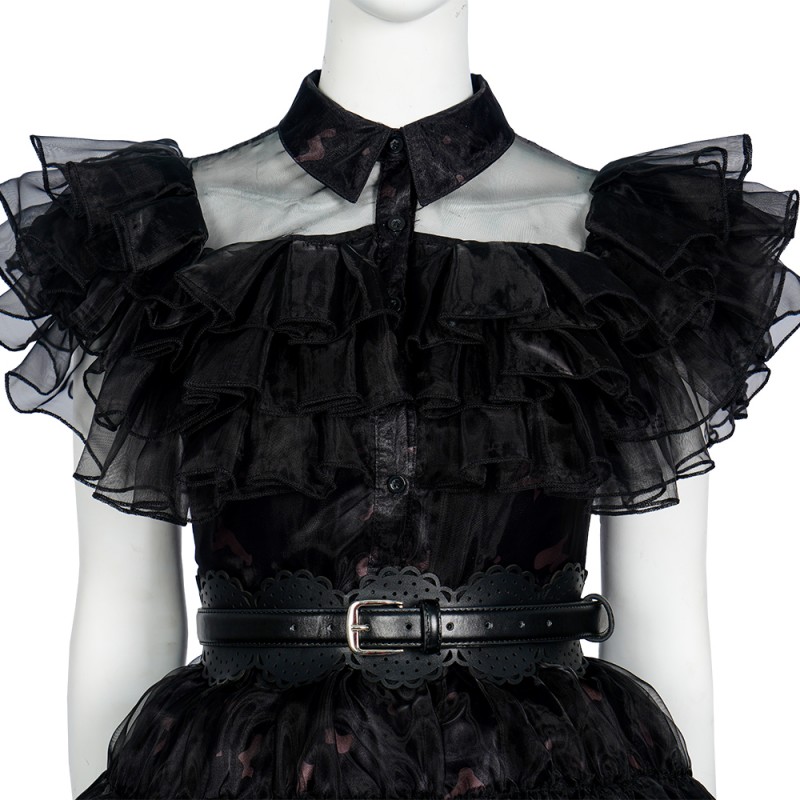 The Addams Family Cosplay Suit Wednesday Addams Black Dress Cosplay Costumes