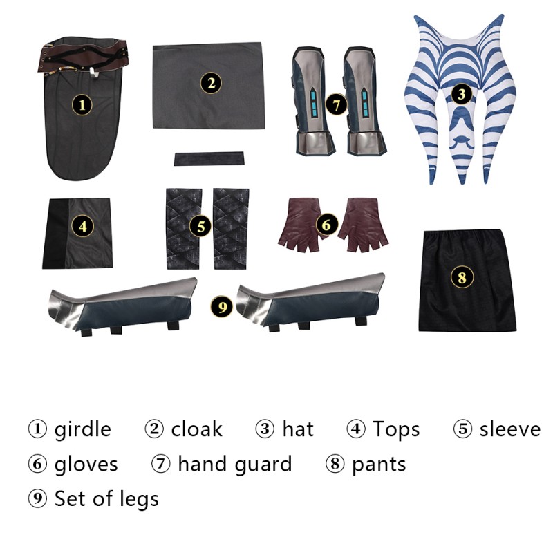2023 The Mandalorian Ahsoka Tano Cosplay Costumes