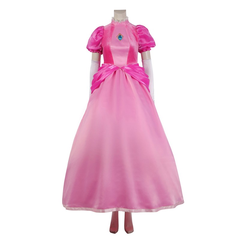 Princess Peach Dress Cosplay Costumes The Super Mario Bros Halloween Suit