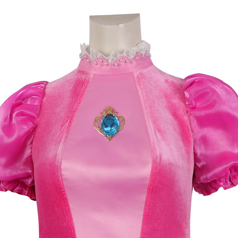 Princess Peach Dress Cosplay Costumes The Super Mario Bros Halloween Suit