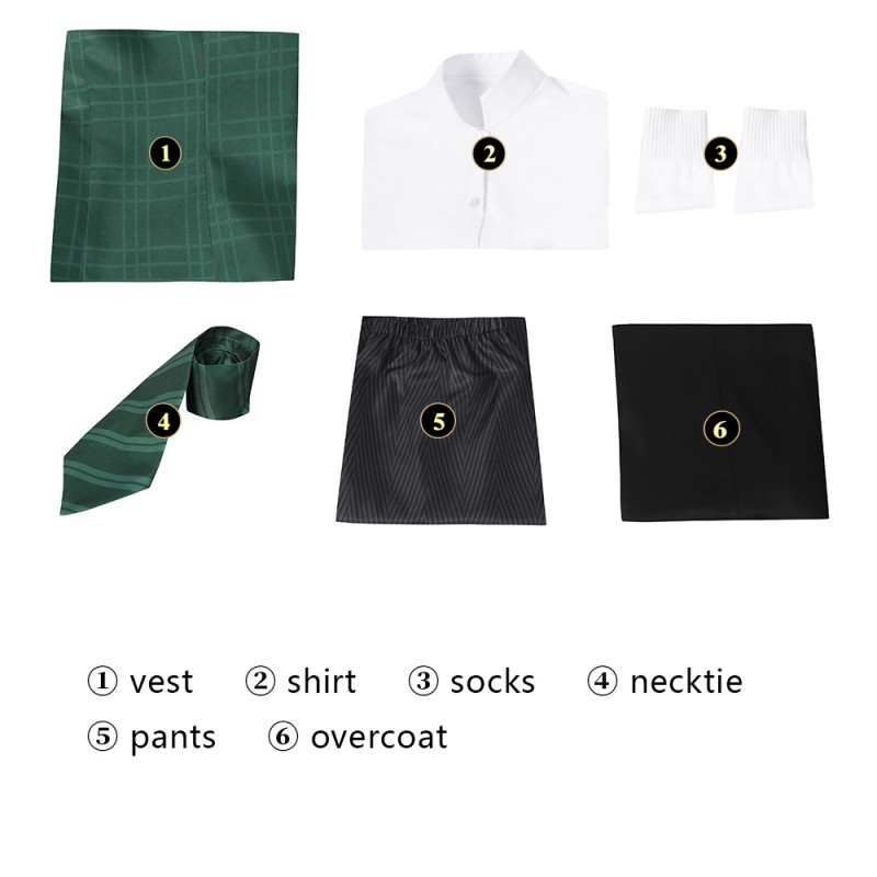 Hogwarts Legacy Slytherin Cosplay Costumes Boys School Uniform