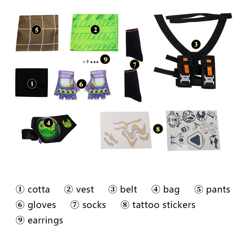 Valorant Gekko Agent Cosplay Costumes