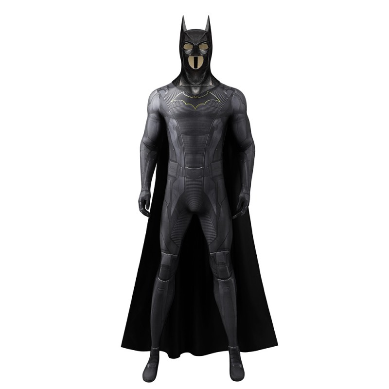 Bruce Wayne Gotham Knights Black Jumpsuit Cosplay Costumes