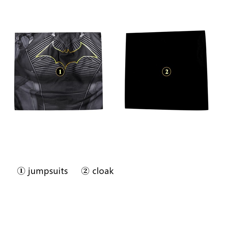 Bruce Gotham Knights Black Jumpsuit Cosplay Costumes