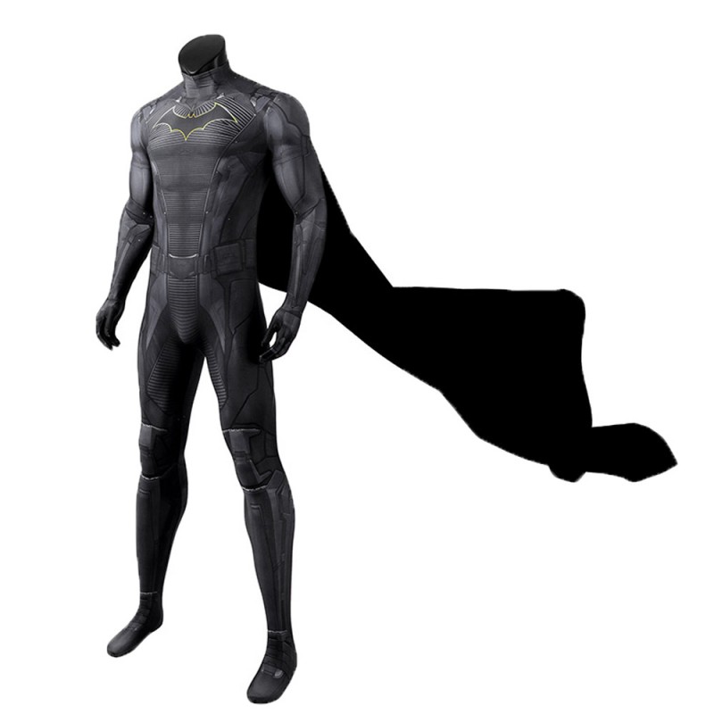 Bruce Gotham Knights Black Jumpsuit Cosplay Costumes