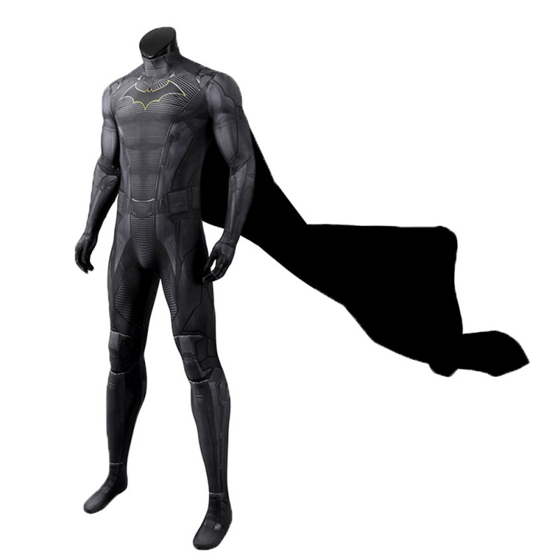 Bruce Wayne Gotham Knights Black Jumpsuit Cosplay Costumes
