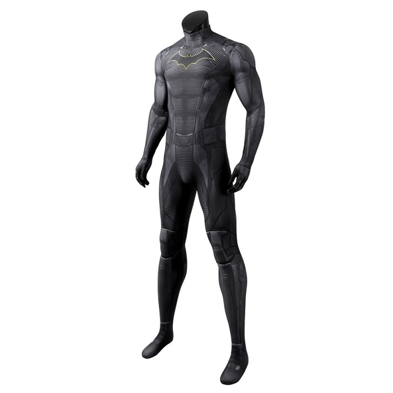 Bruce Gotham Knights Black Jumpsuit Cosplay Costumes