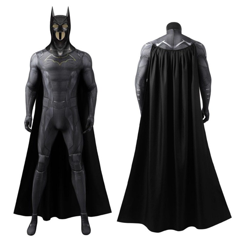 Bruce Gotham Knights Black Jumpsuit Cosplay Costumes