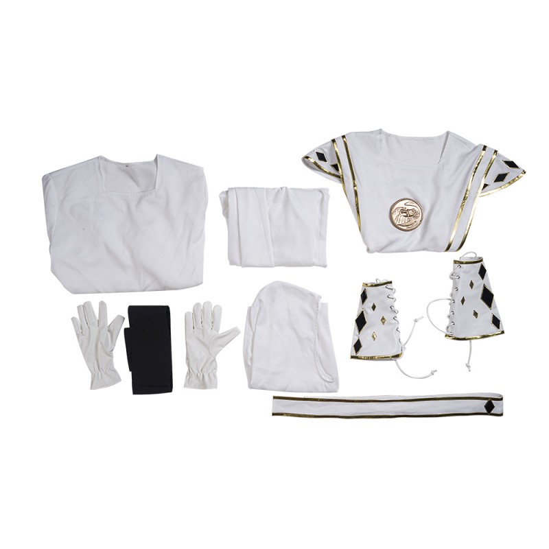 Mighty Morphin Power Rangers Tommy Oliver White Cosplay Costumes MMPR Cosplay Suit