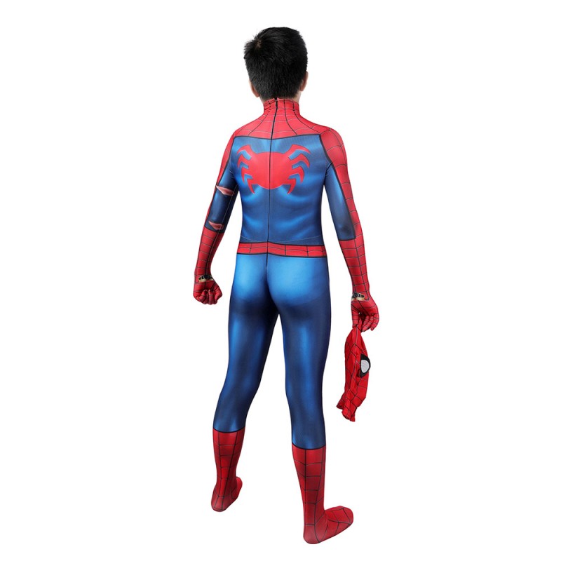 Kids Spider-Man PS5 Classic Jumpsuit Damaged Edition Cosplay Costumes