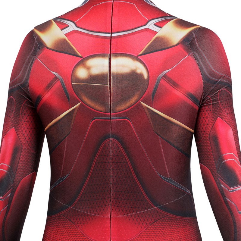 Kids Iron Spider Armor Cosplay Costumes Spiderman Red Suit