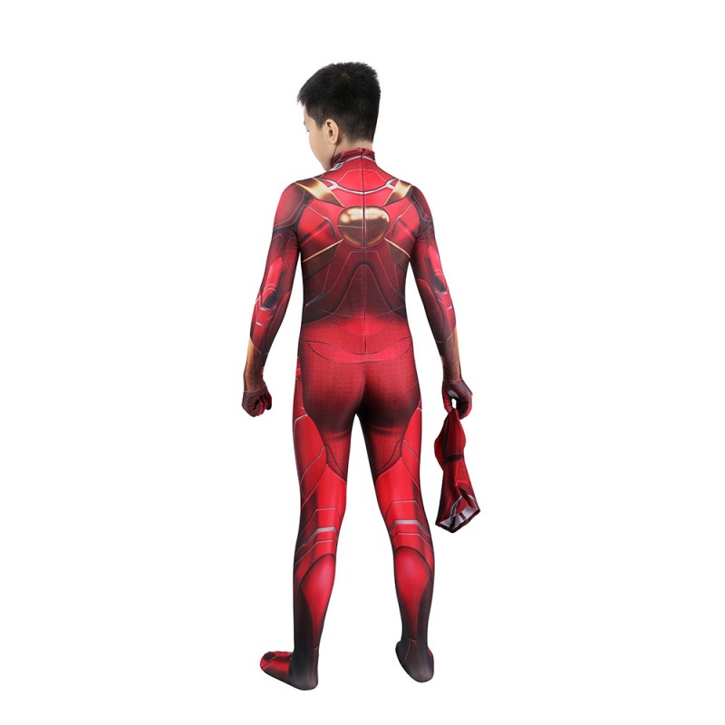 Kids Iron Spider Armor Cosplay Costumes Spiderman Red Suit