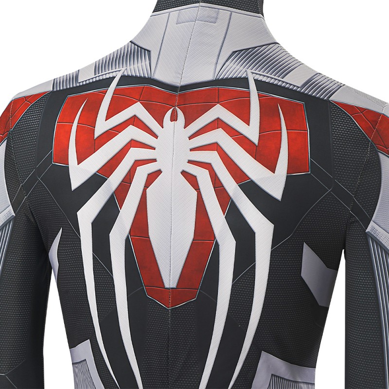 2023 Spiderman PS4 White Armor Jumpsuit Cosplay Costume