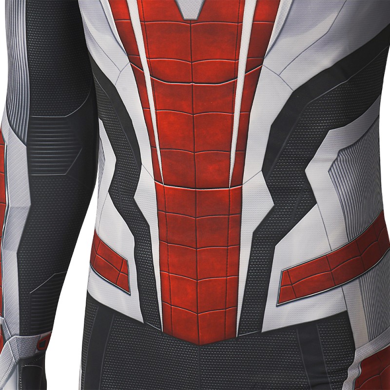 2023 Spiderman PS4 White Armor Jumpsuit Cosplay Costume