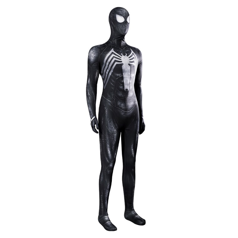 Spider-Man 2 Symbiote Battle PS5 Cosplay Costumes Venom Black Suit