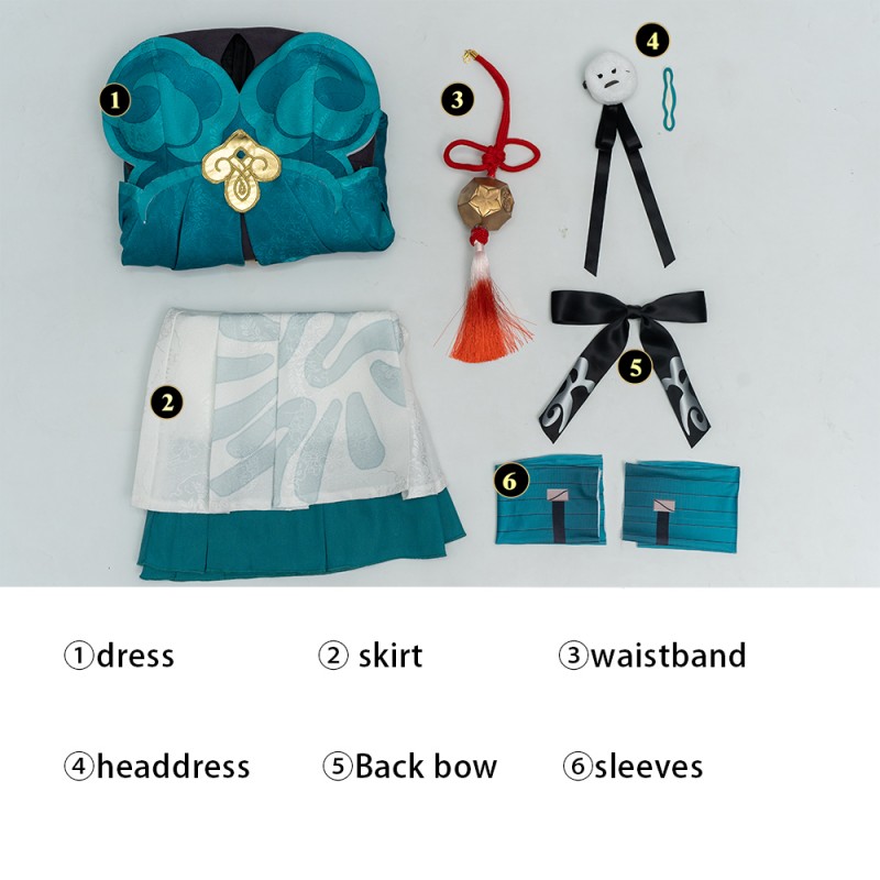 Honkai Star Rail Cosplay Costumes Qingque Halloween Suit