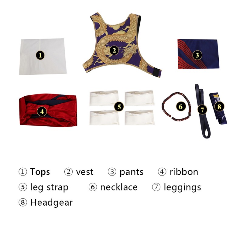 Liu Kang Cosplay Costumes MK1 Cosplay Suit