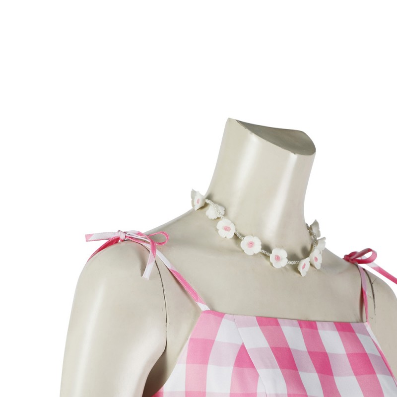 2023 Film Doll Pink Plaid Skirt Cosplay Halloween Costume