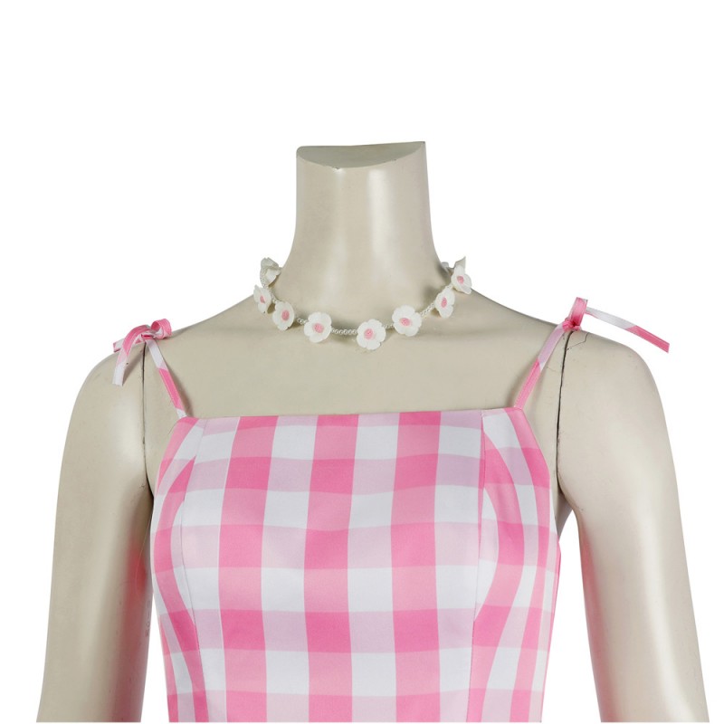 2023 Film Doll Pink Plaid Skirt Cosplay Halloween Costume