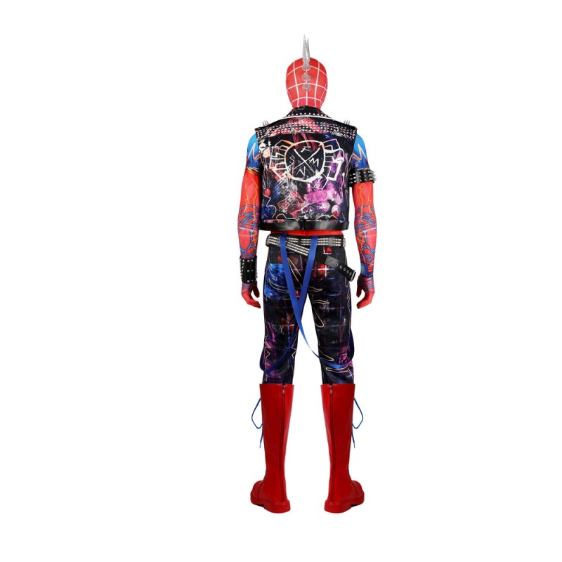Spiderman Into the Spider-Verse Adult Halloween Suit Spider-Punk Hobart Brown Cosplay Costumes