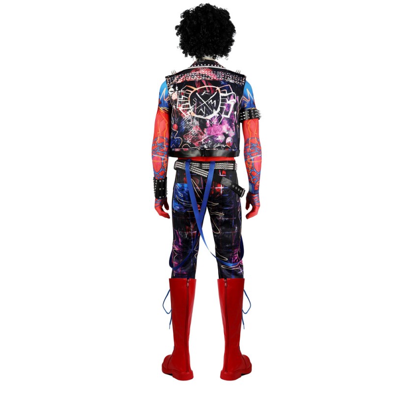 Spiderman Into the Spider-Verse Adult Halloween Suit Spider-Punk Hobart Brown Cosplay Costumes
