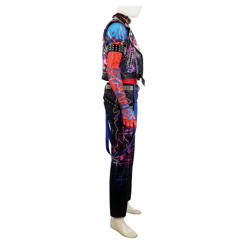 Spiderman Into the Spider-Verse Adult Halloween Suit Spider-Punk Hobart Brown Cosplay Costumes