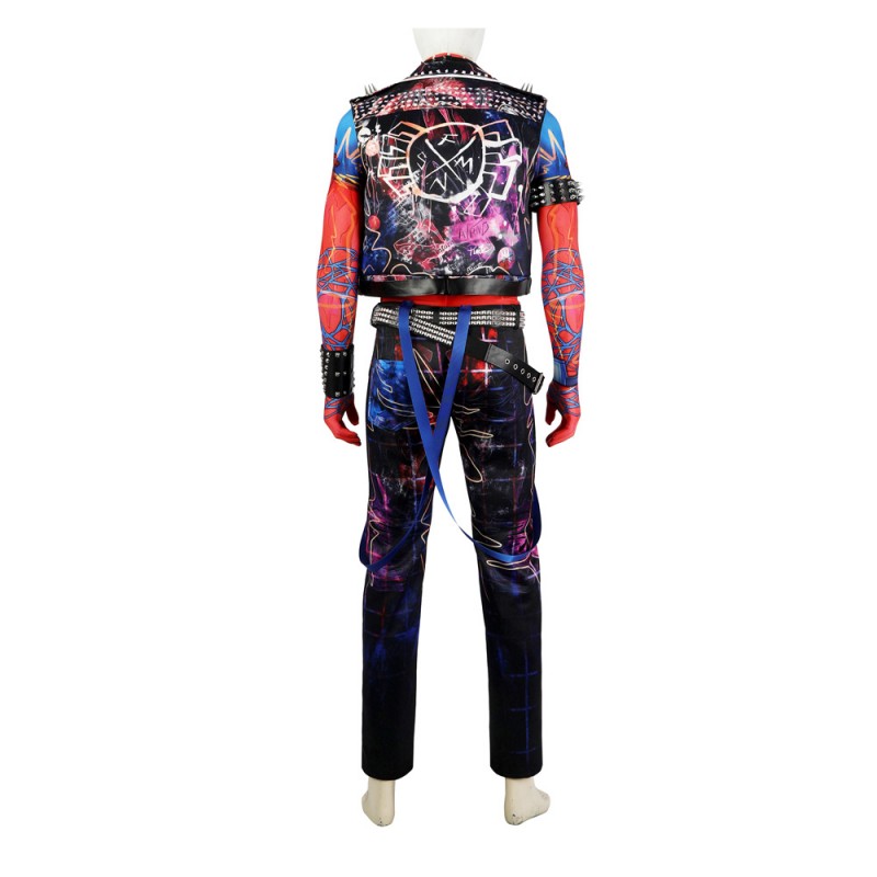 Spiderman Into the Spider-Verse Adult Halloween Suit Spider-Punk Hobart Brown Cosplay Costumes