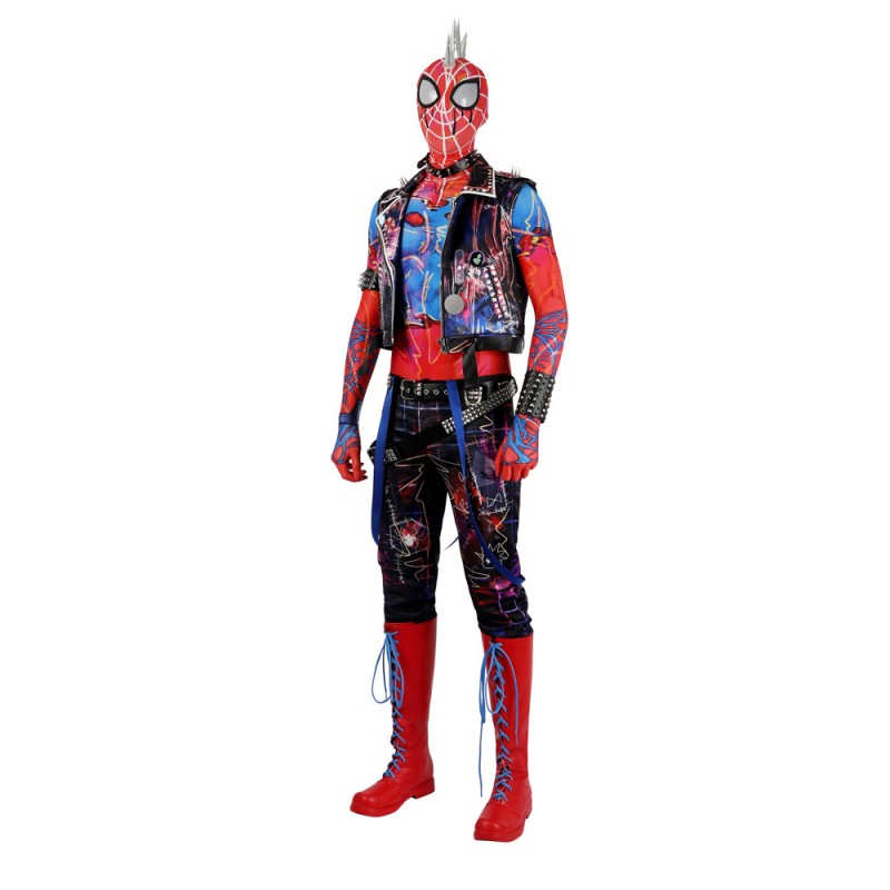 Spiderman Into the Spider-Verse Adult Halloween Suit Spider-Punk Hobart Brown Cosplay Costumes