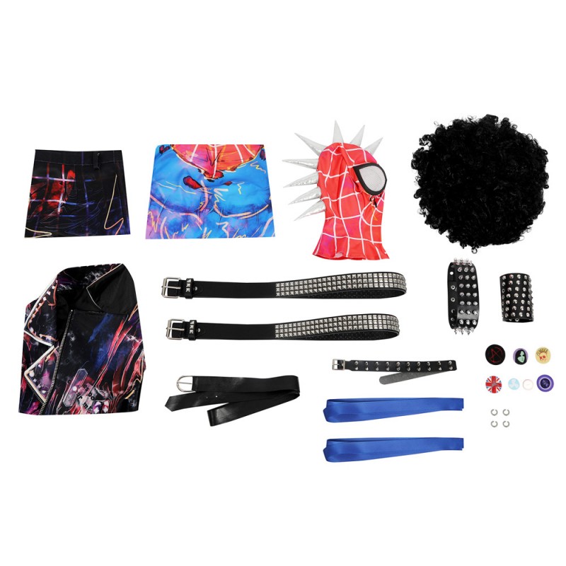 Spiderman Into the Spider-Verse Adult Halloween Suit Spider-Punk Hobart Brown Cosplay Costumes
