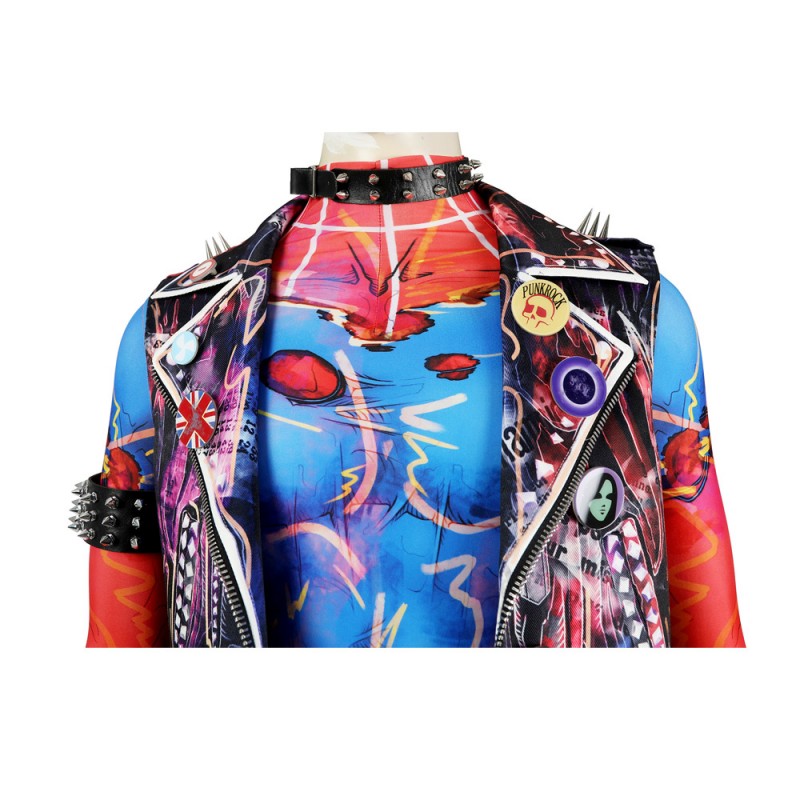 Spiderman Into the Spider-Verse Adult Halloween Suit Spider-Punk Hobart Brown Cosplay Costumes