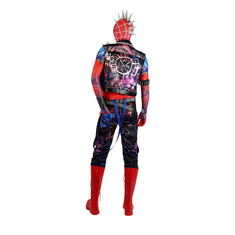 Spiderman Into the Spider-Verse Adult Halloween Suit Spider-Punk Hobart Brown Cosplay Costumes