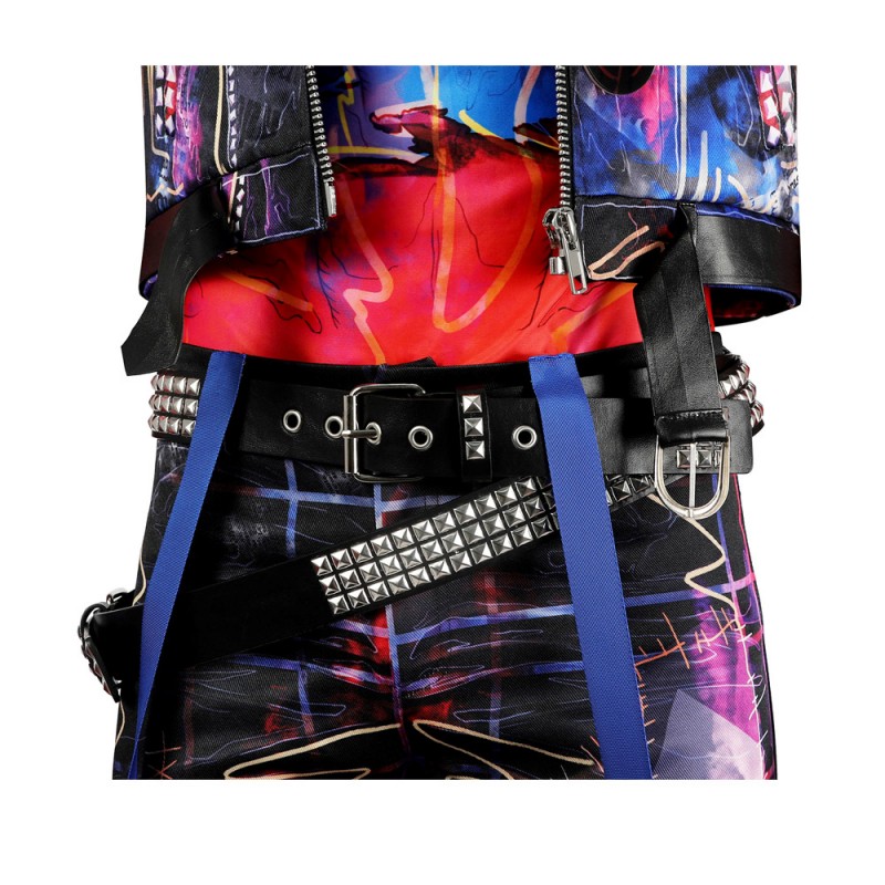 Spiderman Into the Spider-Verse Adult Halloween Suit Spider-Punk Hobart Brown Cosplay Costumes