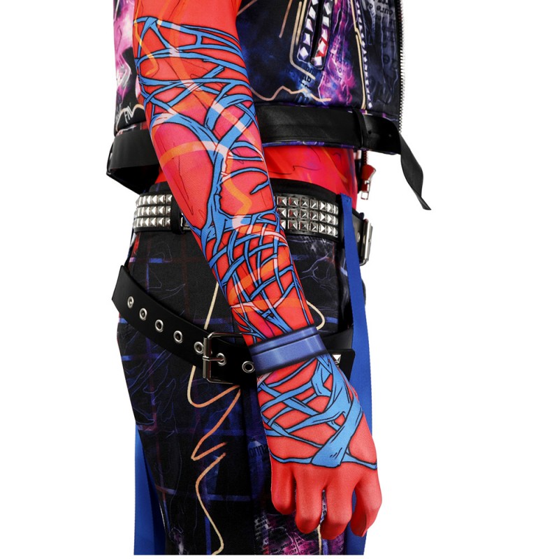 Spiderman Into the Spider-Verse Adult Halloween Suit Spider-Punk Hobart Brown Cosplay Costumes