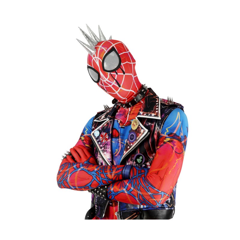 Spiderman Into the Spider-Verse Adult Halloween Suit Spider-Punk Hobart Brown Cosplay Costumes