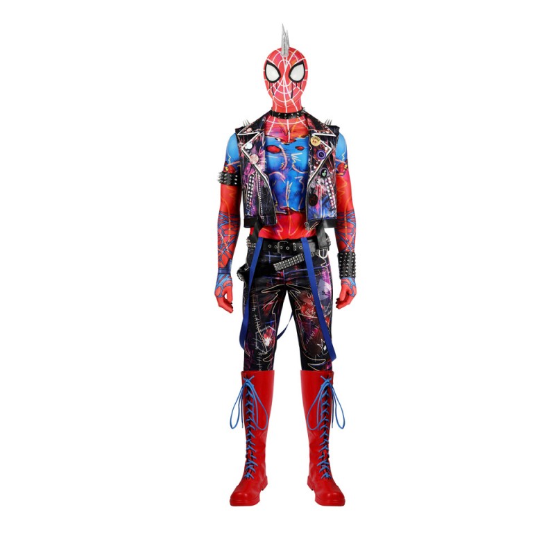 Spiderman Into the Spider-Verse Adult Halloween Suit Spider-Punk Hobart Brown Cosplay Costumes