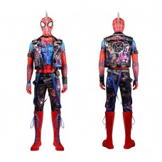 Spiderman Into the Spider-Verse Adult Halloween Suit Spider-Punk Hobart Brown Cosplay Costumes