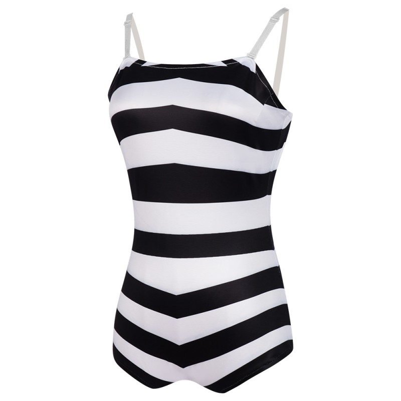 2023 Movie Margot Robbie Babi Swimsuit Black and White Halloween Cosplay Costume