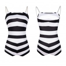 2023 Movie Margot Robbie Babi Swimsuit Black and White Halloween Cosplay Costume