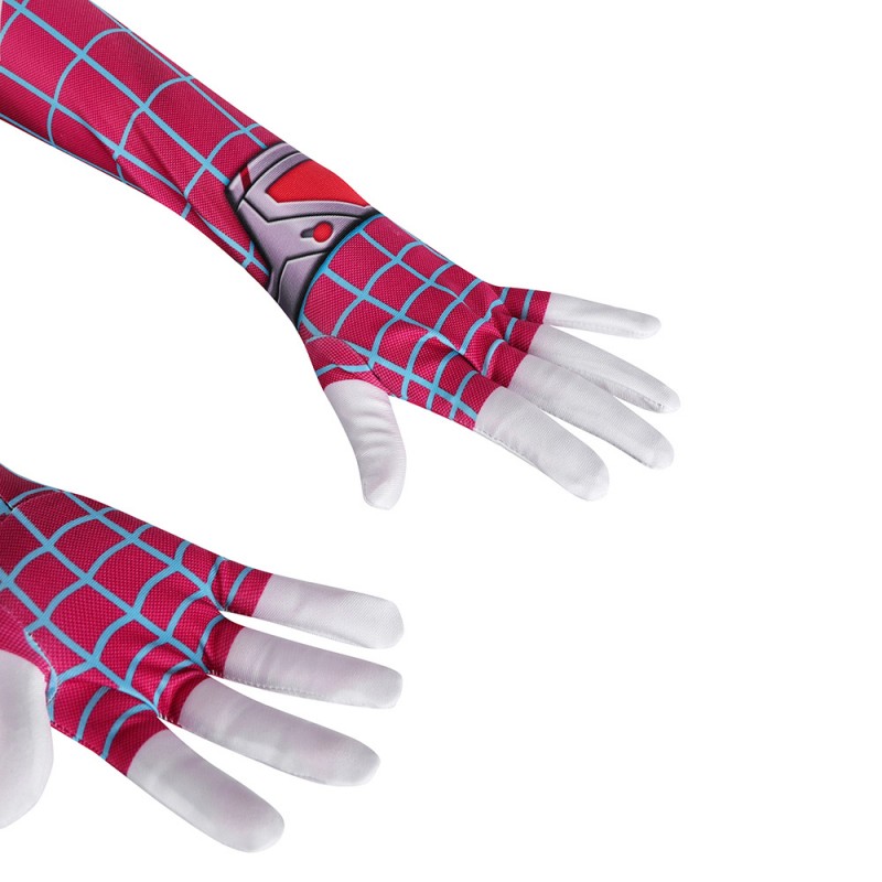Kids Spider-Man Across The Spider-Verse Gwen Jumpsuit Cosplay Costumes