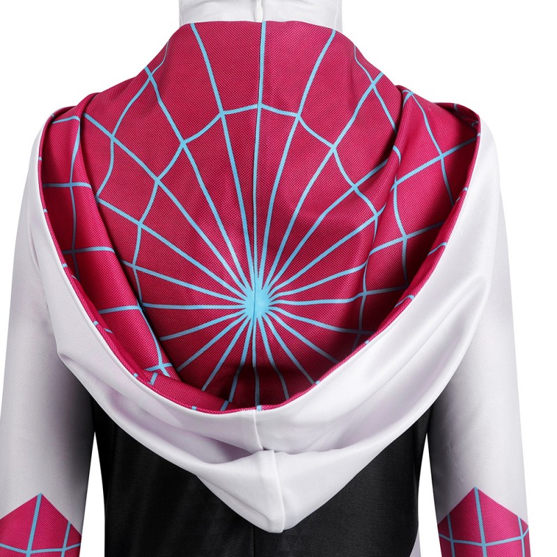 Kids Spider-Man Across The Spider-Verse Gwen Jumpsuit Cosplay Costumes