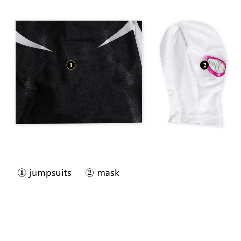 Kids Spider-Man Across The Spider-Verse Gwen Jumpsuit Cosplay Costumes