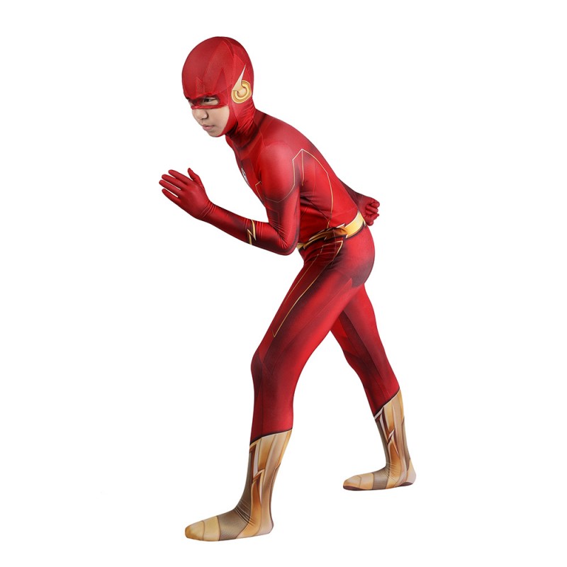 Kids 2023 Barry Allen Cosplay Costumes TF Red Jumpsuit