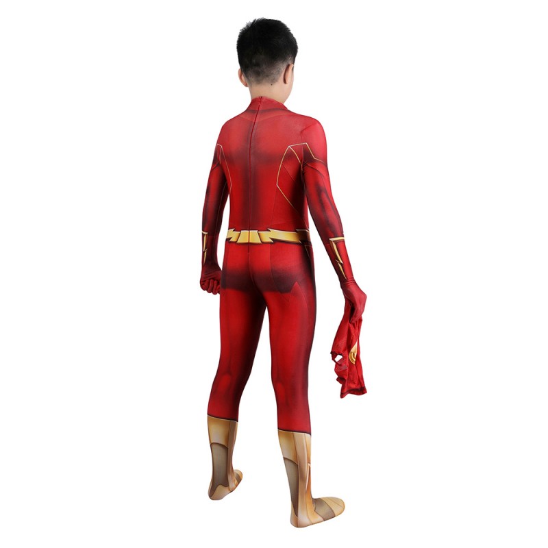 Kids 2023 Barry Allen Cosplay Costumes TF Red Jumpsuit