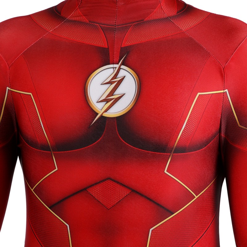 Kids 2023 Barry Allen Cosplay Costumes TF Red Jumpsuit