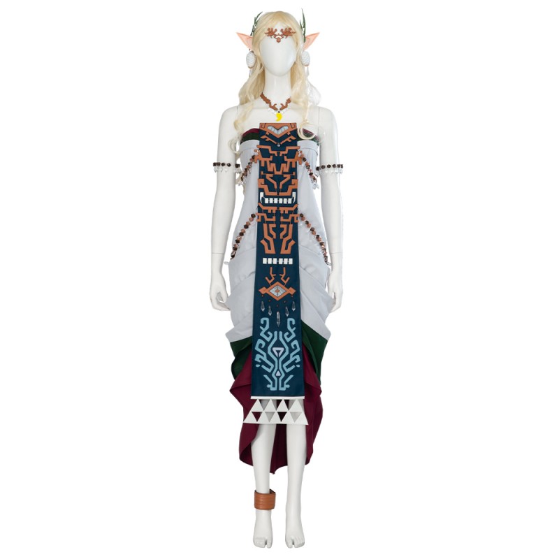 Tears of the Kingdom Queen Sonia Cosplay Costumes The Legend of Zelda Halloween Suit